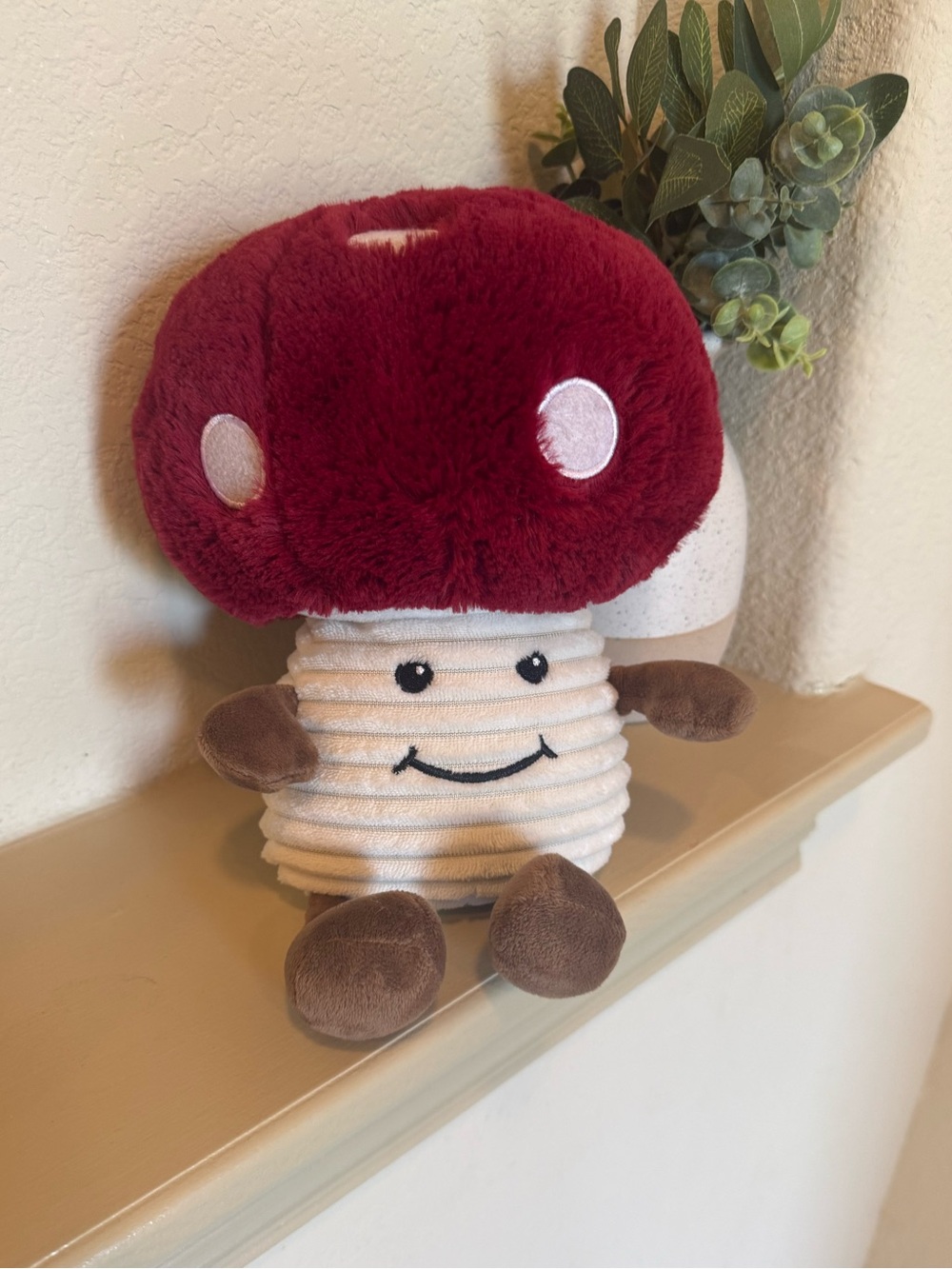 Warmies Plush Mushroom Weighted and lavender scented NWOT heating and cooling